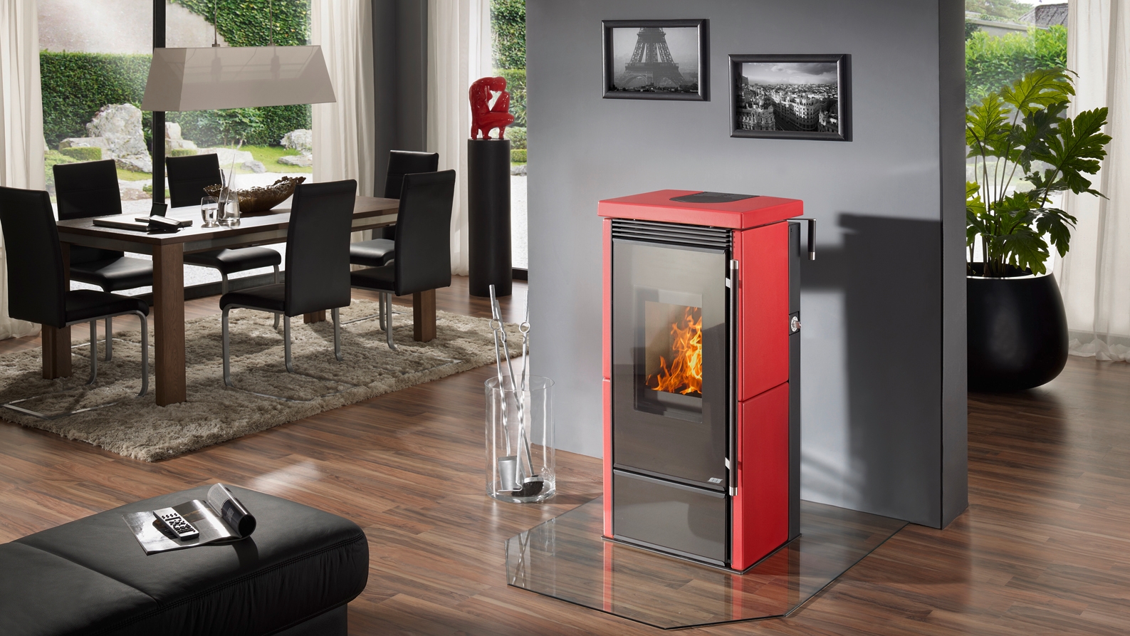 Pellet stoves combustion products